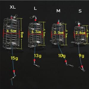 10PC 낚시 피더 스테인레스 스틸 미끼 던지기 바구니 홀더 케이지 액세서리 태클