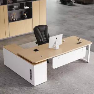 책상 ㄱ자형 사무용 작업 코너 타입 테이블 원목 컴퓨터