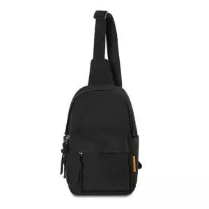 블랙- 심플한 스타일 슬링백 지퍼 스트랩 포인트 가방 캐주얼슬링백 미니백팩 나들이