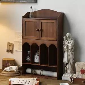 미니찬장 빈티지 원목 장식장 찻장 커피장