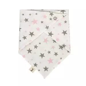 침받이 국내제작 이중거즈 핑크스타 턱받이 스카프빕 순면