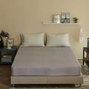 [르헤브] 클로젯 고밀도 피치스킨 홑겹 매트리스 커버 (퀸)