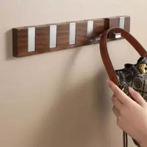 [JED] 접이식 후크 홀더 펀치리스 나무 걸이 옷걸이 벽걸이 열쇠고리 가방 무타공