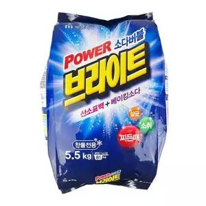 브라이트 세탁 세제 세탁기 빨래 세제 가루형 5.5kg