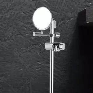 욕실 면도거울 슬라이드바전용 회전 확대거울 AJBATH 욕실거울 욕실면도경 벽붙이용 확대경거울