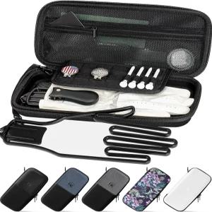 글러브 셰이퍼가 있는 남성 여성용 냄새 흡수 골프 홀더 케이스 - 클럽 가방 휴대폰용 정리함 보관함 티