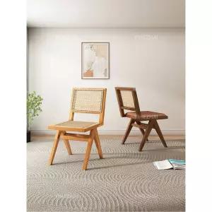 피에르잔느레 체어 찬디가르 라탄 컬러 등나무 암체어 로그