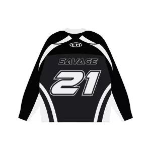 남자 라운드넥 티 셔츠 패치 빈지 컬러의 긴팔 유니폼 힙합 트랙 스포츠 오버사이즈 배색 상의 ST1