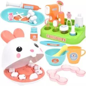 (튼튼)토끼 동물병원 치과 양치놀이 진료키트 8083cb 치카치카 어린이집 유치원 교구 교재 진찰 세트 직업