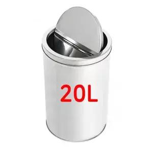 한솔 스텐레스 스윙휴지통20L 스텐휴지통 스텐레스휴지통