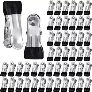 하니닥 150개 스테인리스 스틸 의류 핀 2.17인치 헤비 듀티 클립 식품용 벌크 가방 세탁용 금속 양말 사진