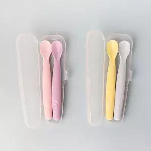 (튼튼)실리콘이유식스푼세트 아기숟가락 유아 초기수저 중기 후기
