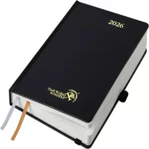 POPRUN 2026 데일리 플래너 하루 한 페이지 A5 사이즈 캘린더(5.75인치 x 8.5인치) - 하드커버 포켓 펜