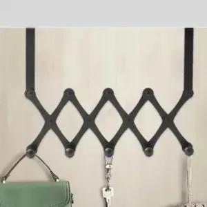 [생활] 5구 도어후크 옷걸이 행거 자바라 가방 블랙