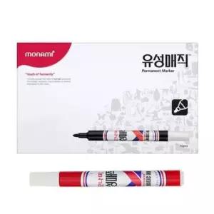 [문구] 모나미 유성매직 2.0mm 적색 12EA