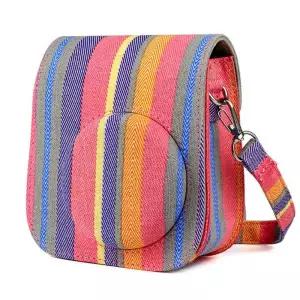 후지필름 인스탁스 미니 11 카메라 가방 색상 빈티지 PU 가죽 케이스 숄더 스트랩 파우치 캐리 커버 스트라