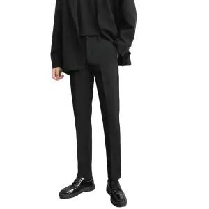 남자 정장 바지 슬림 9부 여름 아이스 스키니핏 일자 캐주얼팬츠 솔리드 BE2