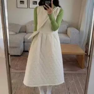 [SBD] 그린색 누빔 반폴라니트 세트 원피스 A라인 나시 이너