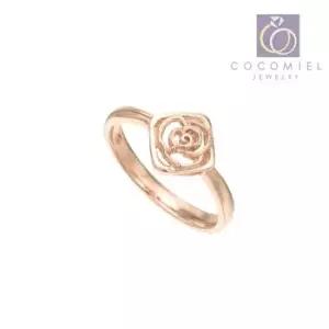 순은반지 로즈 사각 반지 커플 우정 실버링 은반지 R-78