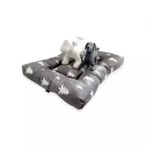 [반려] 사각방석 트리 극세사 그레이-M