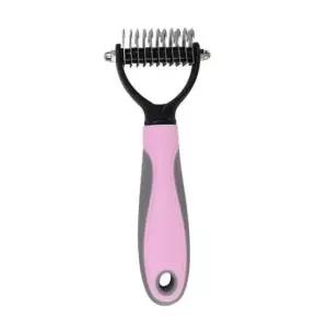 [반려] 반려동물 털 손질 빗 핑크 고양이 강아지 소형 대형견