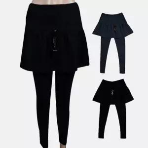 (스킨센스)면스판 2컬러 플레어 치마레깅스