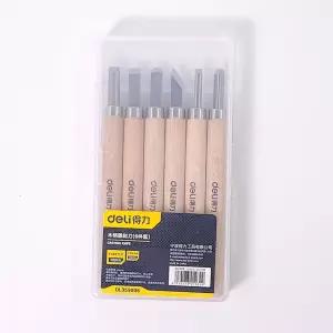 델리 목공예 조각칼 6종 세트 정밀 조각용 공예 도구 고무판 과일 석고 DIY 핸드메이드