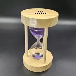 원목 모래시계 타이머 유리 탁상시계 사우나 10분 심플모래시계 인테리어칼라시계 원목모래시계
