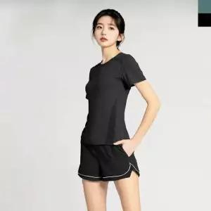 여자 운동 스포츠 반팔티+ 3부 일체형 속바지 숏반바지