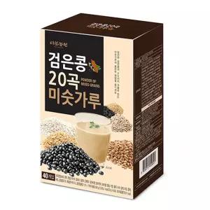 (튼튼)다농원 검은콩 20곡 미숫가루 40개입 곡물 건강분말 식대용 스틱