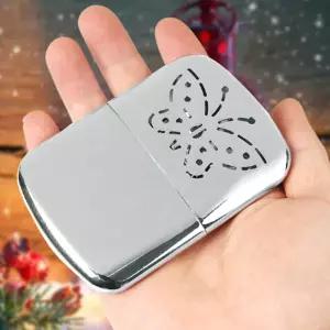 메탈 실버 라이터형 손난로 10CM 라이터형손난로 기름손난로 캠핑난로