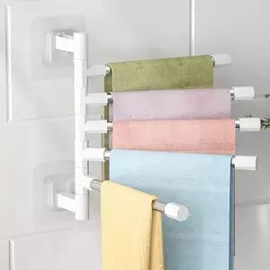 타월 회전형 스텐 수건걸이 3단 타올욕실 선반 무타공 화장실 샤워