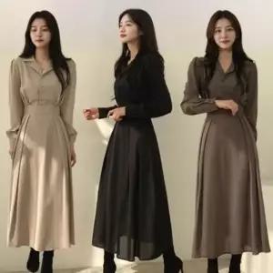 [SBD] 자연스러운 A라인 드레스 롱원피스 골반 스타일링 캐주얼 커버 하객용