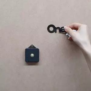 P1 저소음 DIY 디자인 벽시계 블랙