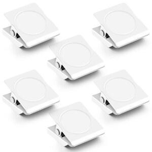 Grtard 6팩 마그네틱 클립 헤비 듀티 냉장고용 화이트 강력 스크래치 프리 및 화이트보드 크루즈 락커