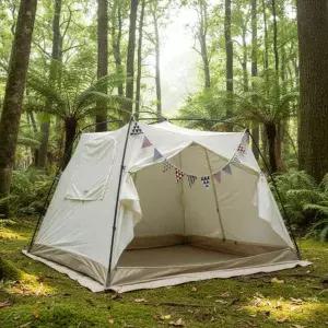 4도어 프리미엄 싱글 바닥 보온 방한 침대 실내 난방텐트