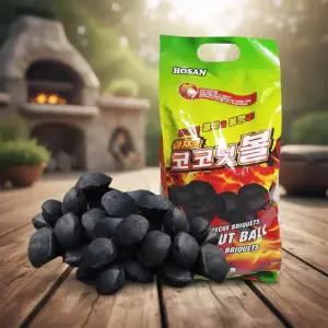 호산챠콜916 코코넛볼 야자숯 성형탄 숯가루 2.9kg