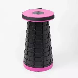 아코디언 접이식 휴대용 의자 핫핑크 자바라 캠핑의자