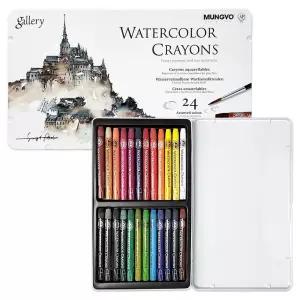 틴케이스 수채화용 크레용 24색학용품 다용도 미술그리기 칠도구 놀이