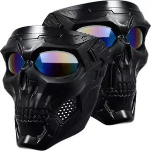 2 PCS 에어소프트 마스크 페인트볼 풀페이스 전술 해골