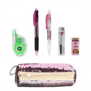 [문구/오피스] 필기구 스팽글원형 봉제필통 학용품세트 문구세트