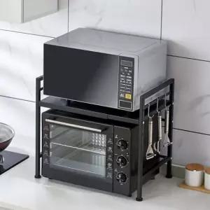 [무료배송] 리빙밸류 길이조절 전자레인지 선반 거치대 수납장