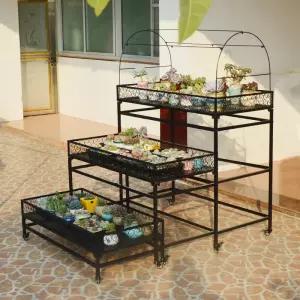화분 진열대 식물 다육이 철제 정리대 받침대 인테리어