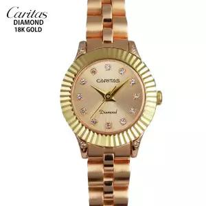 카리타스 18K 골드 원형 여성 선물 명품 예물 고급 손목 금 시계 / C13000RGF 