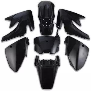 CLEO 플라스틱 펜더 페어링 바디 워크 키트 세트 7개 CRF70 중국 미니 더트 바이크 블랙