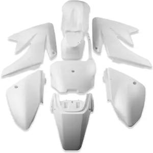 CLEO 플라스틱 펜더 페어링 바디 워크 키트 세트 7개 CRF70 중국 미니 더트 바이크 흰색