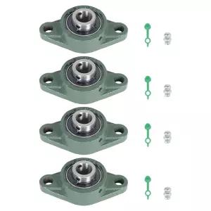 티문르 4Pcs UCFL204-12 베개 블록 베어링 3/4인치 보어 사각 플랜지 장착 2볼트 자체 정렬