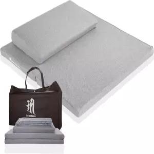 젠블레스 자푸 및 자부톤 명상 쿠션 세트 요가 바닥 베개 대형 사각 매트 앉을 수 있는