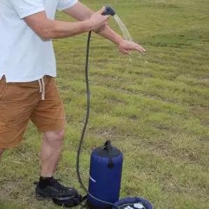 캠핑용품 캠핑 발펌프 휴대용 간이 샤워기 워터백 야외 샤워 1P