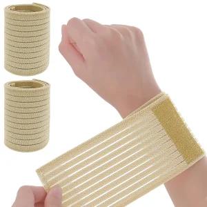 남성 역도 테니스 농구 타이핑 게임 관절염 를 위한 Heclia 2팩 손목 보조기 지원 터널 통기성 자가 접착